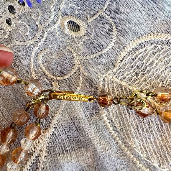 Vintage Germany Mid-Century Lucite Double Strand Necklace - Picture 4 of 8